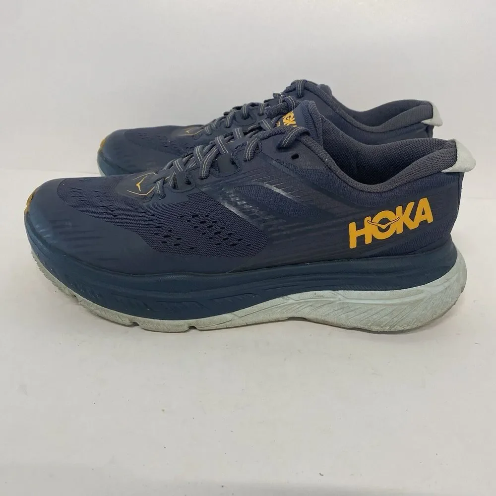 Hoka One One Stinson ATR 6 Men Size 8.5 Blue Athletic Running Shoes 3658